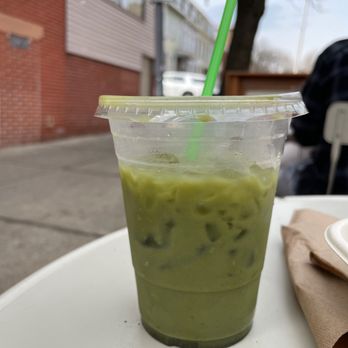 Crema - Iced Matcha Latte with oat milk - Coffee & Tea Near Me - Jersey City, New Jersey Crema - Iced Matcha Latte with oat milk - Coffee & Tea Near Me - Jersey City, New Jersey