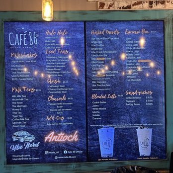 Cafe 86 - Menu - Desserts Near Me - Antioch, California Cafe 86 - Menu - Desserts Near Me - Antioch, California