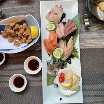 Leichi - Sashimi platter and chicken cartilage karrage - Japanese Near Me - Santa Clara, California Leichi - Sashimi platter and chicken cartilage karrage - Japanese Near Me - Santa Clara, California