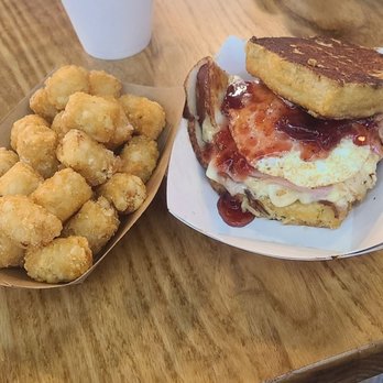 The Biscuit Bar - Monte Cristo with an over easy egg - New American Near Me - Coppell, Texas
