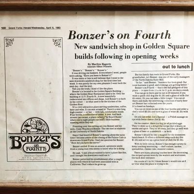 Menu photo 1 Bonzer's Sandwich Pub Grand Forks, ND