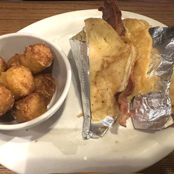 Cracker Barrel Old Country Store - Pancake Tacos with a side of Hashbrown Casserole Tots - Southern Near Me - Bloomsburg, Pennsylvania Cracker Barrel Old Country Store - Pancake Tacos with a side of Hashbrown Casserole Tots - Southern Near Me - Bloomsburg, Pennsylvania