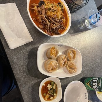 Paik's Noodle - Meat Jjamppong and kimchi dumplings - Korean Near Me - San Diego, California