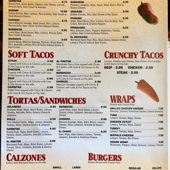 Nicolas Pizza & Mexican Eatery - Menu inside page 1 - Mexican Near Me - Newington, Connecticut Nicolas Pizza & Mexican Eatery - Menu inside page 1 - Mexican Near Me - Newington, Connecticut