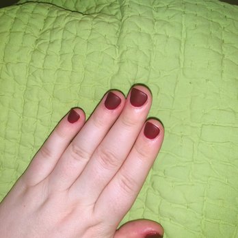 Brush Nail Studio - I am not a good nail photographer but I love these! Maroon dip powder with matte finish. - Nail Salons Near Me - Pittsburgh, Pennsylvania