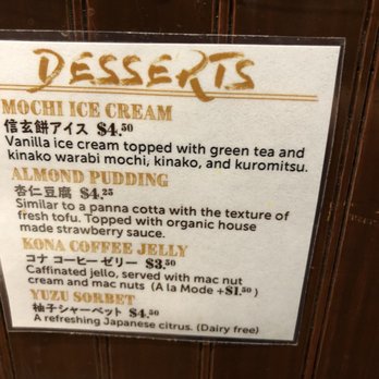Wagaya - Dessert Menu - Ramen Near Me - Honolulu, Hawaii Wagaya - Dessert Menu - Ramen Near Me - Honolulu, Hawaii