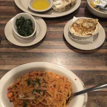 Mr Big Fish - Upper: King crab; au gratin potatoes & spinach Lower: angry lobster pasta - Seafood Near Me - Naples, Florida Mr Big Fish - Upper: King crab; au gratin potatoes & spinach Lower: angry lobster pasta - Seafood Near Me - Naples, Florida