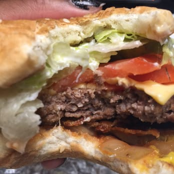 Five Guys - Little bacon cheese burger - Burgers Near Me - Boston, Massachusetts Five Guys - Little bacon cheese burger - Burgers Near Me - Boston, Massachusetts