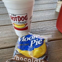 The Hotdog Shack - Cheerwine Slushie and a Moon Pie.
