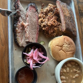 Marty B's - Meat platter with ribs brisket and pulled pork - Tex-Mex Near Me - Bartonville, Texas Marty B's - Meat platter with ribs brisket and pulled pork - Tex-Mex Near Me - Bartonville, Texas