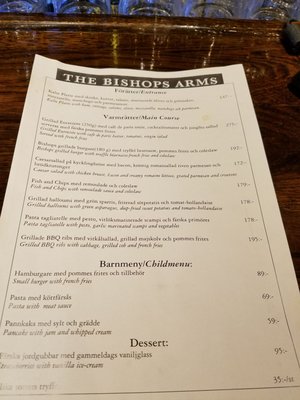 Menu photo 1 Bishops Arms Stockholm, AB