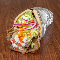 Go Pita - OUR PITA:  Choose your protein:  Gyro Meat, Chicken Shawarma, Falafel