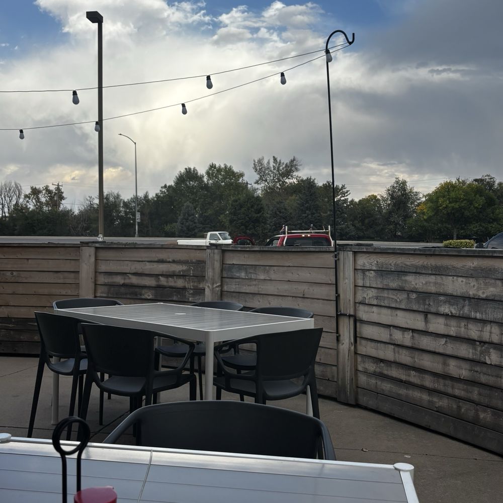 The outdoor patio