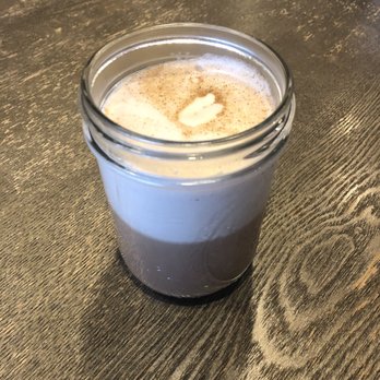Cafein - Hot chai latte (in my jar I brought from home) - Coffee & Tea Near Me - Chantilly, Virginia