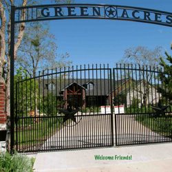Green Acres Garden - Enter at this gate in front of the house by calling us 972-734-6041 to open it!