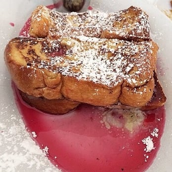 Morgans Restaurant - Mascarpone and raspberry filled French toast - New American Near Me - Miami, Florida