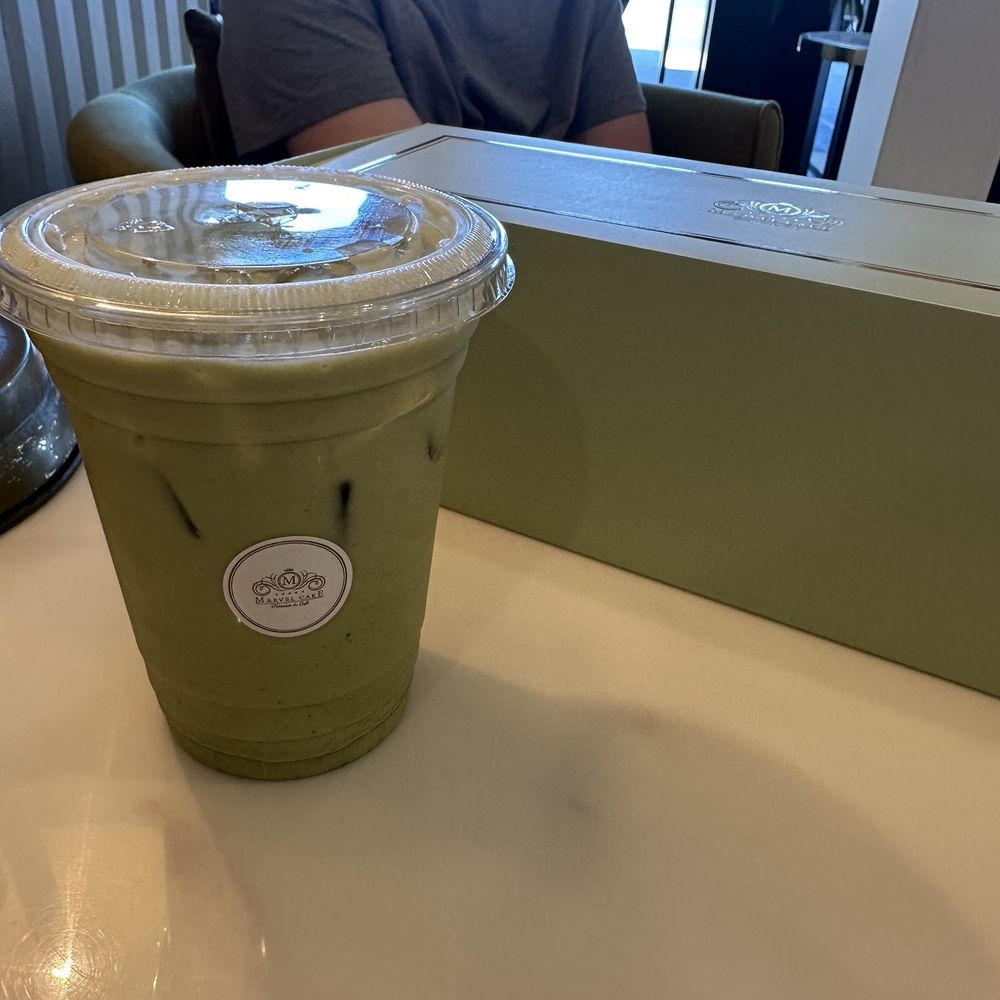 Marvel Cake - Iced matcha with oat milk - Bakeries Near Me - Campbell, California