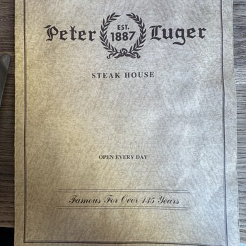 Peter Luger - Menu - Steakhouses Near Me - Brooklyn, New York