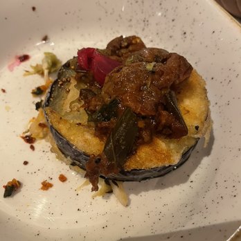 The Cinnamon Club - Eggplant appetizer - Indian Near Me - London, XGL The Cinnamon Club - Eggplant appetizer - Indian Near Me - London, XGL