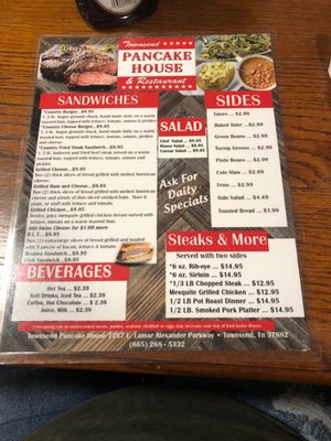 Menu photo 8 Townsend Pancake House Townsend, TN Menu photo 8 Townsend Pancake House Townsend, TN