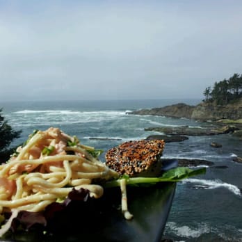 Tidal Raves - Sesame crusted scallops with chilled udon salad. Add that to the view and you have a perfect lunch. - New American Near Me - Depoe Bay, Oregon Tidal Raves - Sesame crusted scallops with chilled udon salad. Add that to the view and you have a perfect lunch. - New American Near Me - Depoe Bay, Oregon