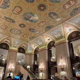 the ceiling with murals