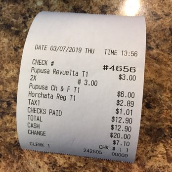 Elsy's Restaurant - Receipt - Salvadoran Near Me - San Francisco, California Elsy's Restaurant - Receipt - Salvadoran Near Me - San Francisco, California