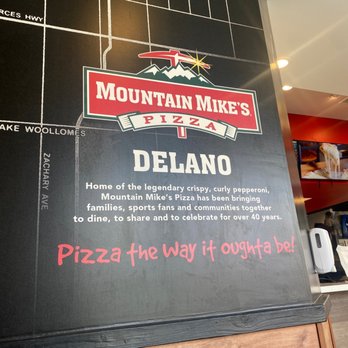 Mountain Mike's Pizza - a menu on the wall - Pizza Near Me - Delano, California Mountain Mike's Pizza - a menu on the wall - Pizza Near Me - Delano, California
