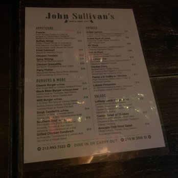John Sullivan's - Menu - Irish Near Me - New York, New York John Sullivan's - Menu - Irish Near Me - New York, New York