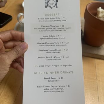 Terrain Cafe - Desert menu - New American Near Me - Westport, Connecticut Terrain Cafe - Desert menu - New American Near Me - Westport, Connecticut