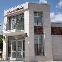 Leader Bank - Exterior picture of Leader Bank's Arlington Heights Branch, located at 1201 Massachusetts Avenue.
