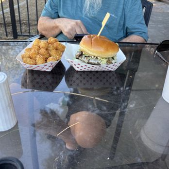 Big Earl's Greasy Eats - Tots and mushroom burger - American Near Me - Cave Creek, Arizona Big Earl's Greasy Eats - Tots and mushroom burger - American Near Me - Cave Creek, Arizona