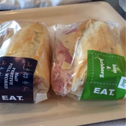 Half portions of the Ham & Jarlsberg Cheese and the Festive (Christmas Dinner) sandwiches