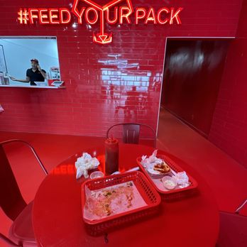 Wulf Burger - a table with a tray of food on it - Halal Near Me - Richardson, Texas Wulf Burger - a table with a tray of food on it - Halal Near Me - Richardson, Texas