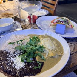 Enchiladas and a taco.  Good!