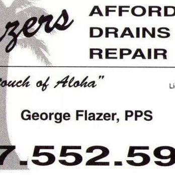 Flazer's Affordable Drains And Repairs - Business Card - Plumbing Near Me Flazer's Affordable Drains And Repairs - Business Card - Plumbing Near Me