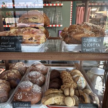 Doppio Pasticceria Sicilian Bakery - Their pastry case. Spinach ricotta twist fresh and delicious - Bakeries Near Me - Baltimore, Maryland