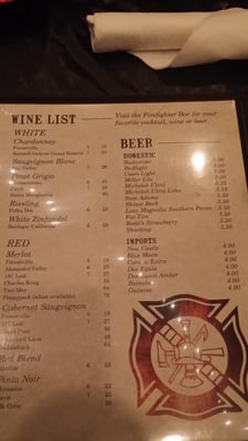 Menu photo 3 Backdraft Restaurant & Bar Cleveland, MS