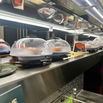 Kura Revolving Sushi Bar - View of conveyor belt - Sushi Bars Near Me - Paramus, New Jersey