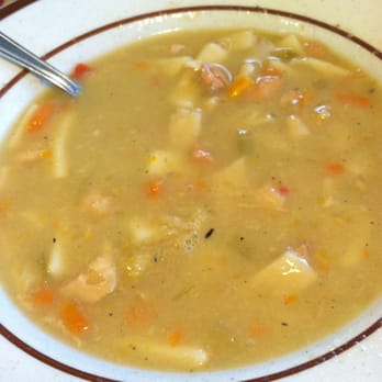Denny's - This soup looks and tastes like canned soup blehhhh !! The fries came with a ton of salt on them !!!! - American Near Me - The Villages, Florida