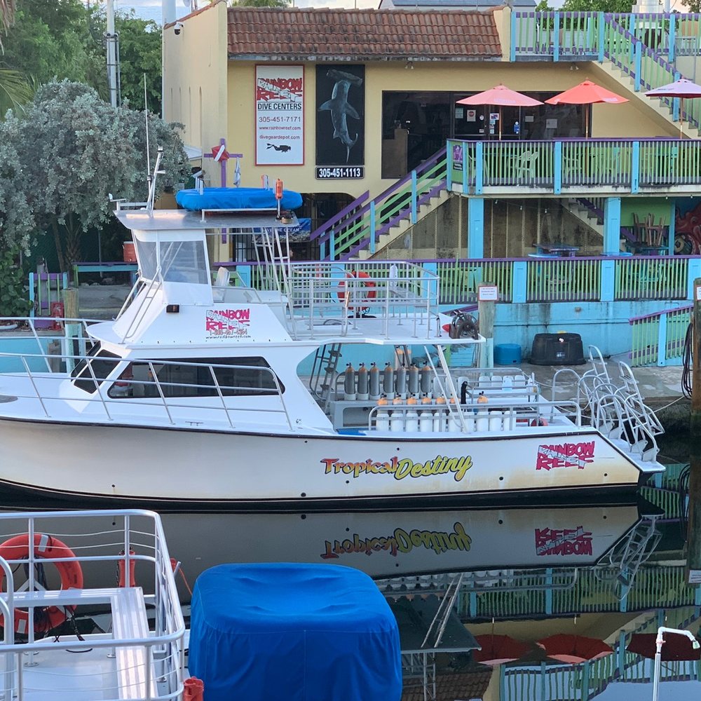 Rainbow Reef Dive Center - One of the rainbow reefs many dive boats - Scuba Diving Near Me - Key Largo, Florida Rainbow Reef Dive Center - One of the rainbow reefs many dive boats - Scuba Diving Near Me - Key Largo, Florida