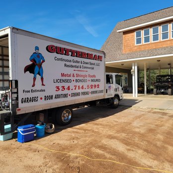 The Gutter Man - a truck parked in front of a house - General Contractors Near Me - Dothan, Alabama The Gutter Man - a truck parked in front of a house - General Contractors Near Me - Dothan, Alabama