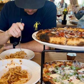 Cavalletta Restaurant - margherita pizza (bottom) - New American Near Me - Aptos, California