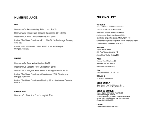 Menu photo 3 Meatworks Co South Melbourne, VIC Menu photo 3 Meatworks Co South Melbourne, VIC