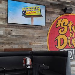 Strips N' Dips - Inside seating.