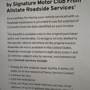 Town Center Automotive - 12m Roadside Assistance Brochure complimentary for servicing w/ Town Center Automotive - Auto Repair Near Me - Clackamas, Oregon