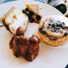 a plate of pastries a plate of pastries