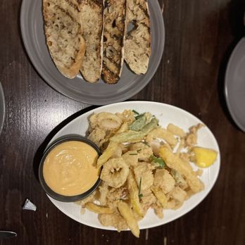 Fleetwood - Calamari and sour dough bread - Mediterranean Near Me - Calistoga, California