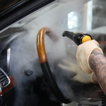 Evolution Auto Detail - steam cleaning steering column - Auto Detailing Near Me - Arlington, Texas
