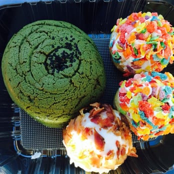 Cafe Dulce - Green tea roti, fruity pebbles and bacon donut holes. - Coffee & Tea Near Me - Los Angeles, California